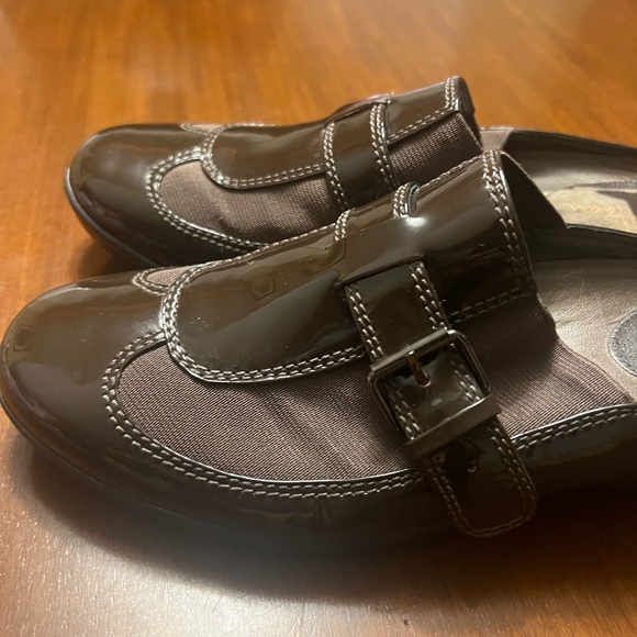 Cole Haan Dark Brown Patent Mule Loafers 9 Never Worn - Picture 4 of 6